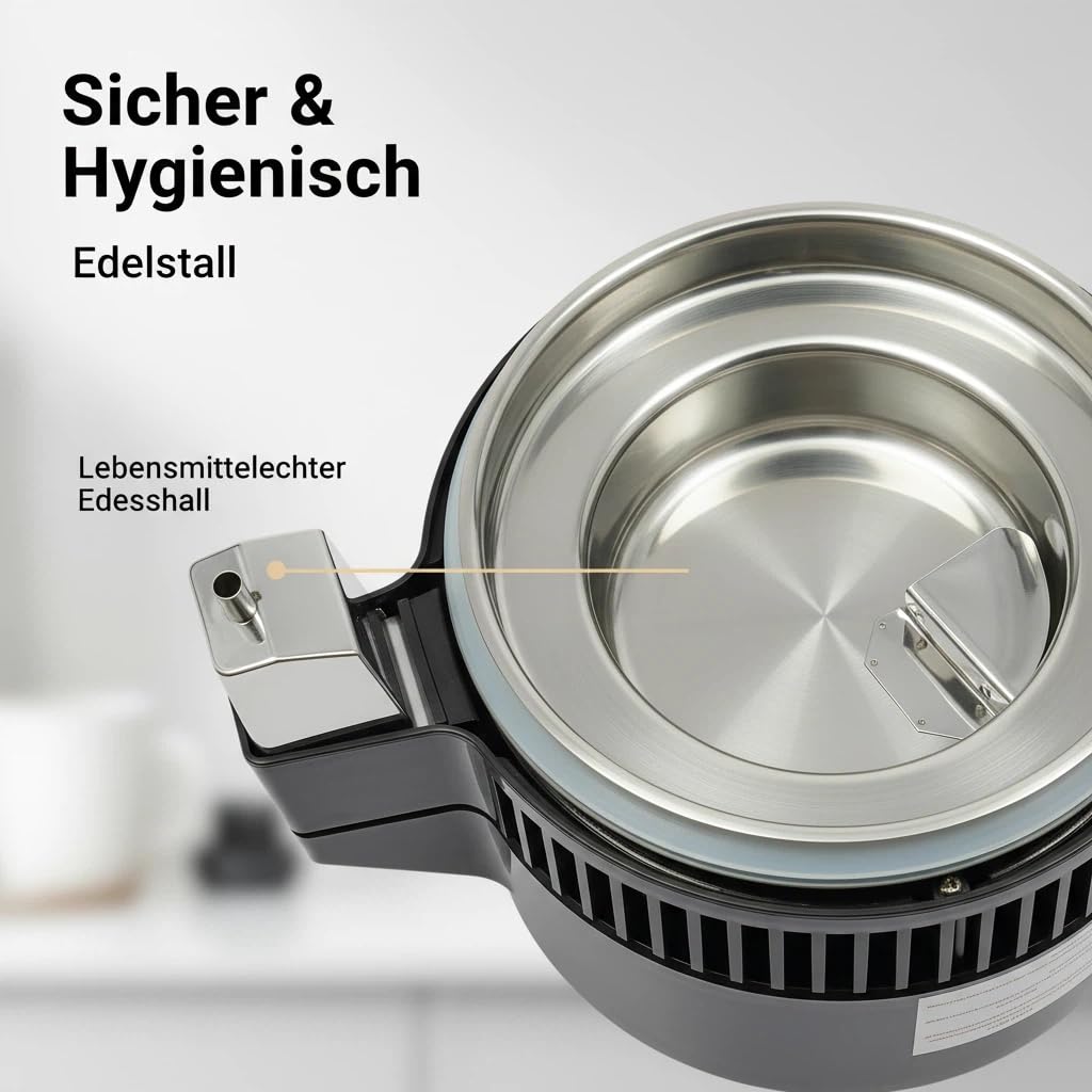 Wasserdestilliergerät 800W Edelstahl 4L Destillierer mit Automatischer Abschaltung