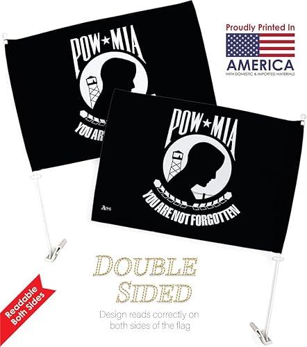 Miniatura 7 de Bandera de coche israelí POW MIA Banderas Bandera de Israel para Carros Auto Pequeños Regalos de 12 x 18 pulgadas Soporte de Montaje Clip Pequeño