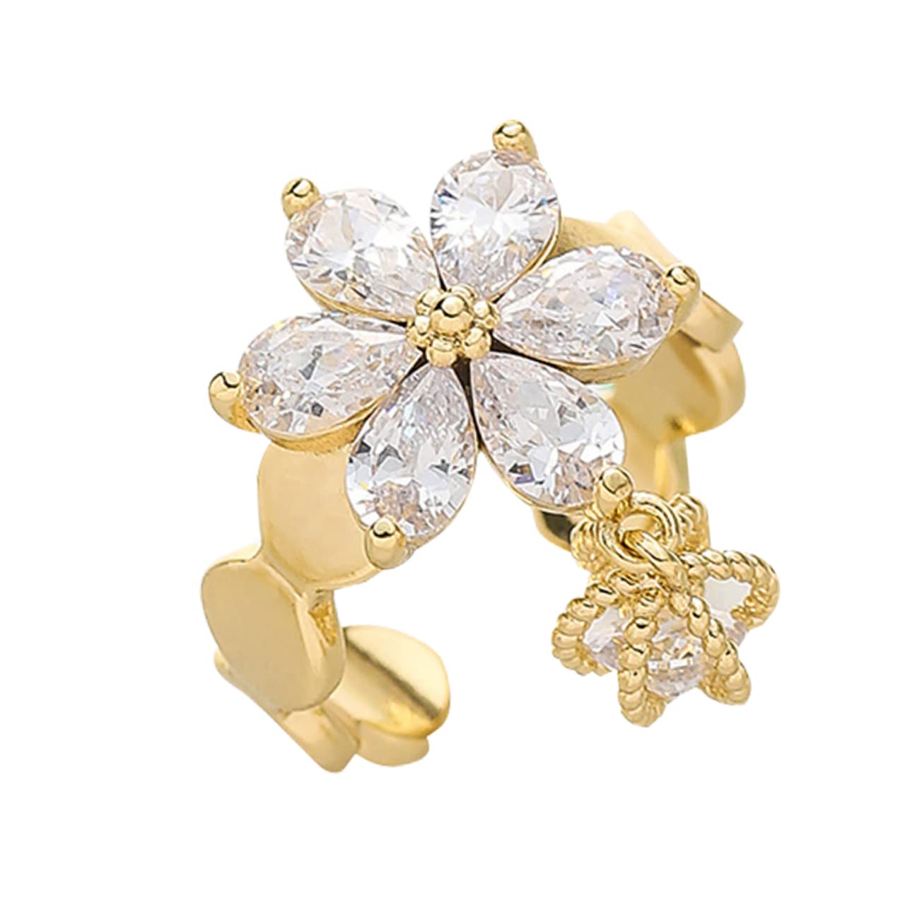 LIFKOMERing Valentine Birthday Jewelry Jewlery Rhinestone Decor Valentines Day Tassel Trim Finger Jewelry Jewelry Fashion Jewelry for Women The Golden Haoshi