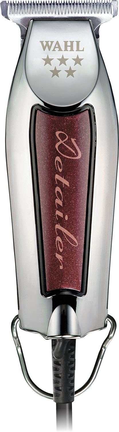 Wahl Wide Detailer, Trimmer mit extra breiter T-Klinge, Chrom/Burgundy