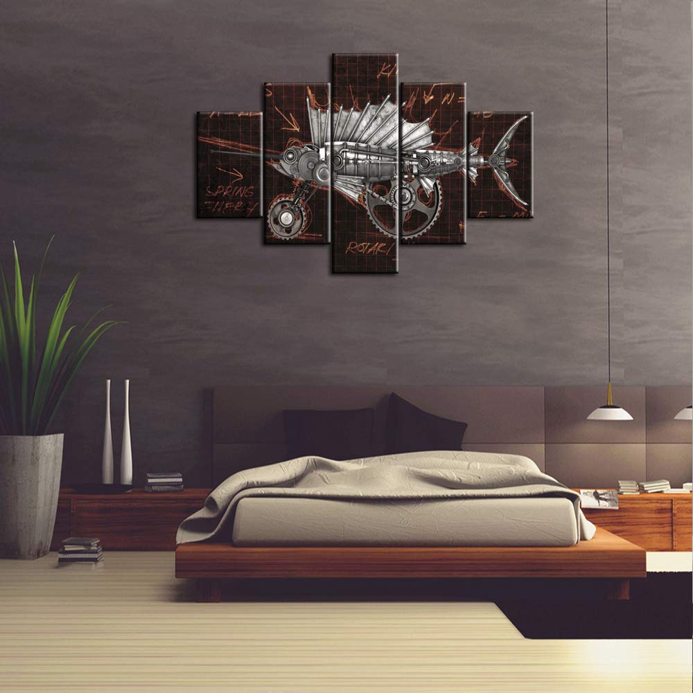 Amazon.co.jp: 壁装飾 リビングルーム用 シルバー スチームパンク