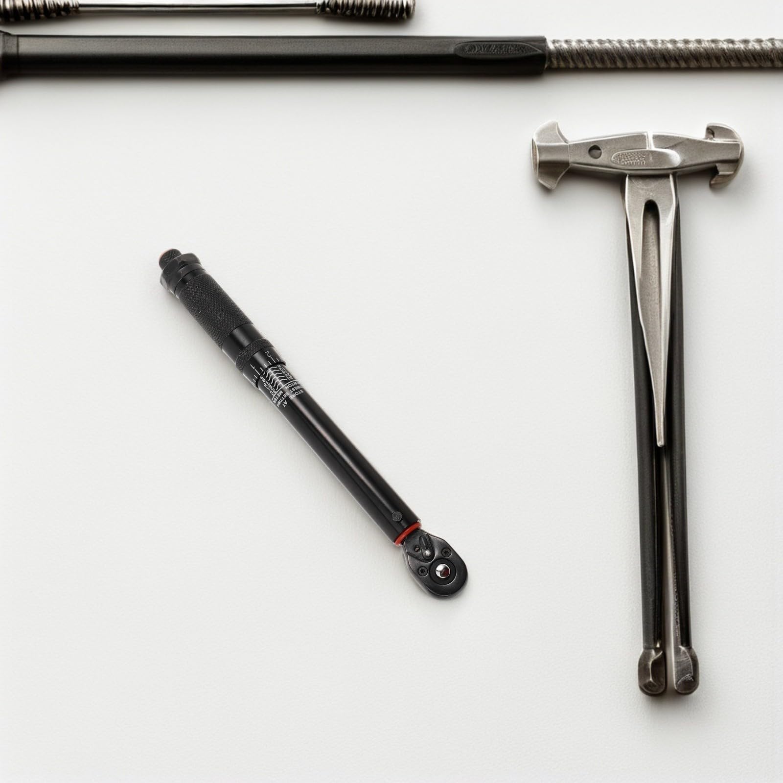 MAGICLULU Llave Dinamométrica Ajustable de Clic, Llave Dinamométrica de 1/4 3-33 Nm, Acero Negro, 45, Tubo Redondo, para Mecánica de Motores