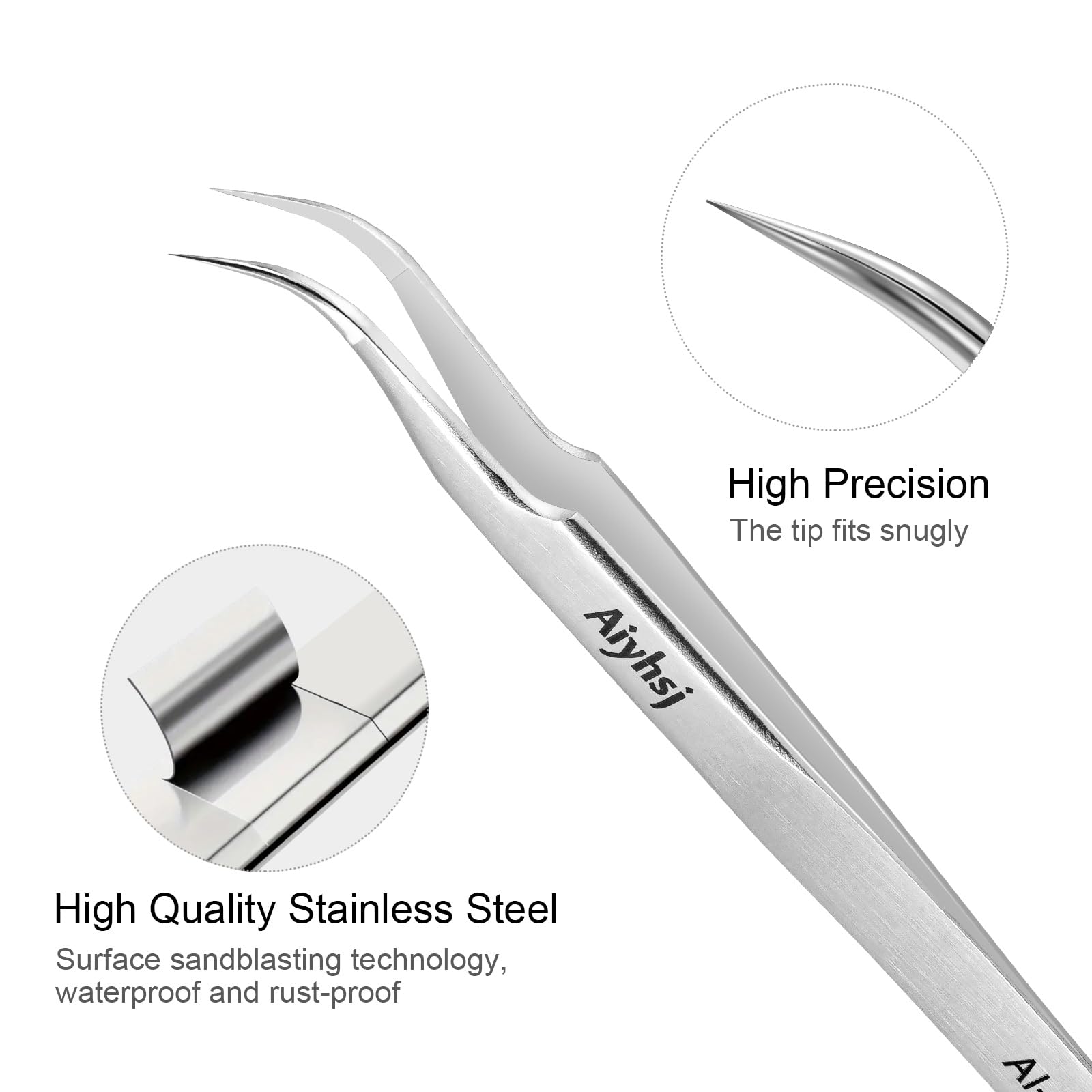 3PCS Precision Tweezers Set, Upgraded High-end Stainless Steel Tweezer — Amazon image 3