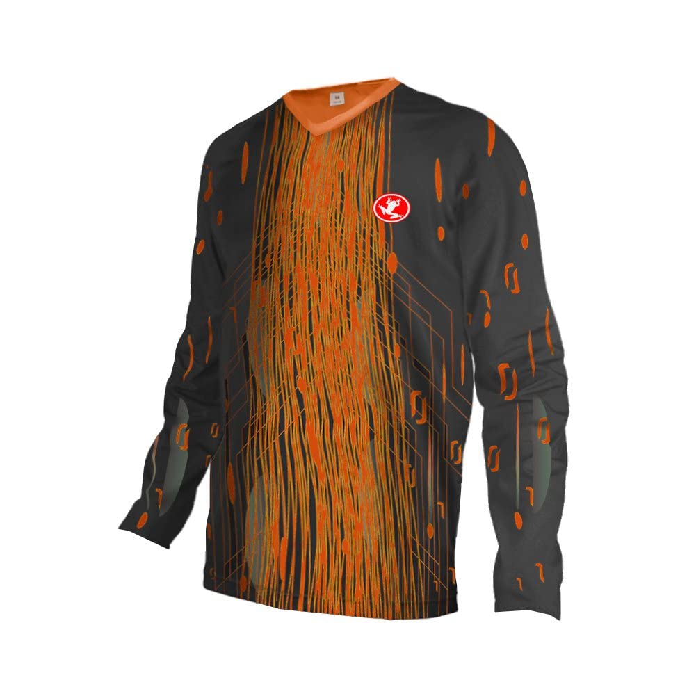 Ugly Frog Manica Lunghe Magliette Uomo MTB Downhill Il Collo Rotondo Primavera/Estate Jersey Mountain Bike Abbigliamento Z07