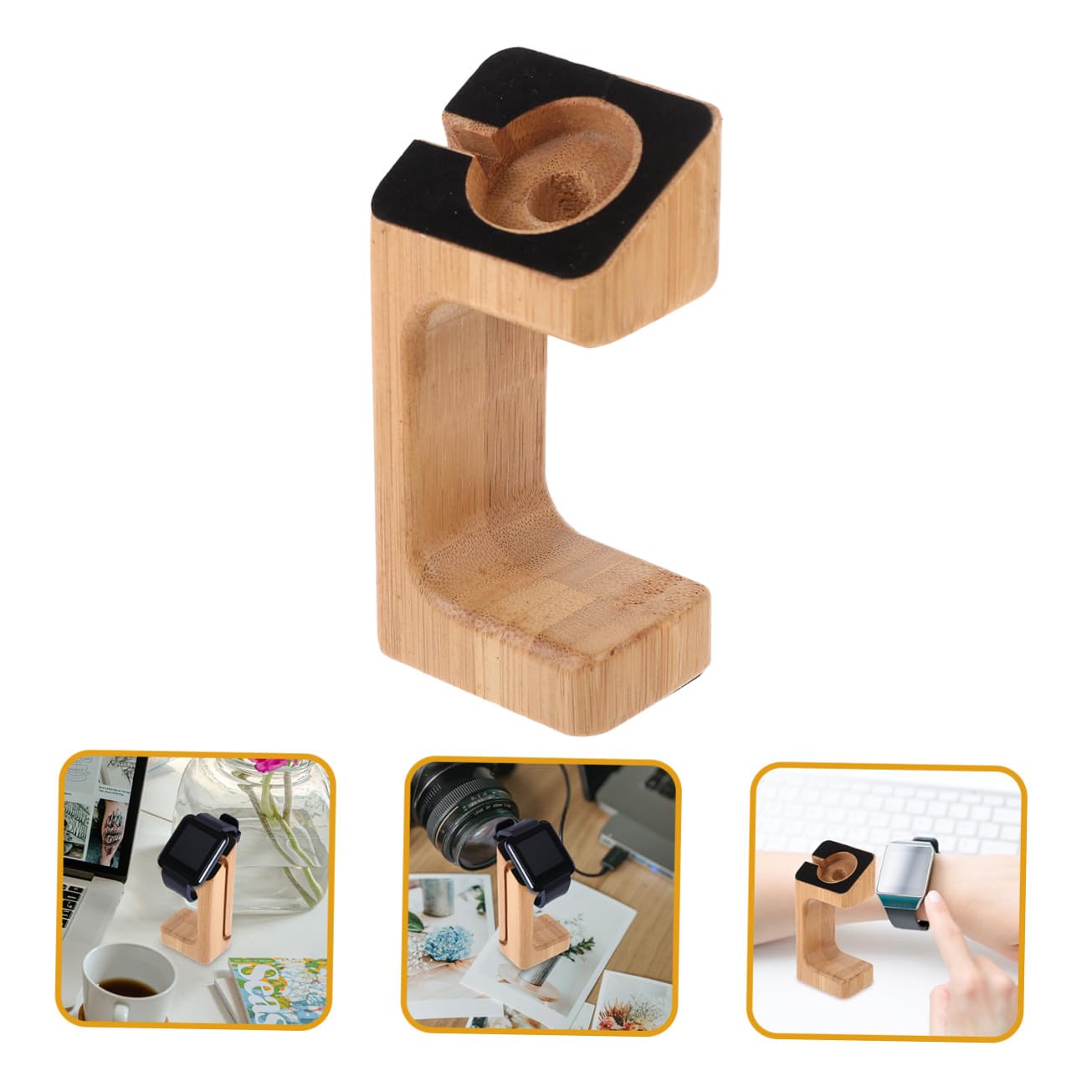 Uonlytech 3 Pezzi Stazione Di Ricarica Per Smartwatch Caricabatterie USB C Power Bank Portatile Per Dispositivi Orologio Caricabatterie USB Supporto Regolabile Per Scrivania E