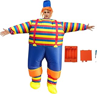 Traje de Palhaço Inflável Adulto, Macacão de Natal, Macacão Inflável, Vestido Extravagante para Festa de Halloween, Cosplay, Natal, Tamanho Adulto