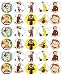 30 topper in ostia, commestibili, a tema Curioso come George, per cupcake e torte di compleanno