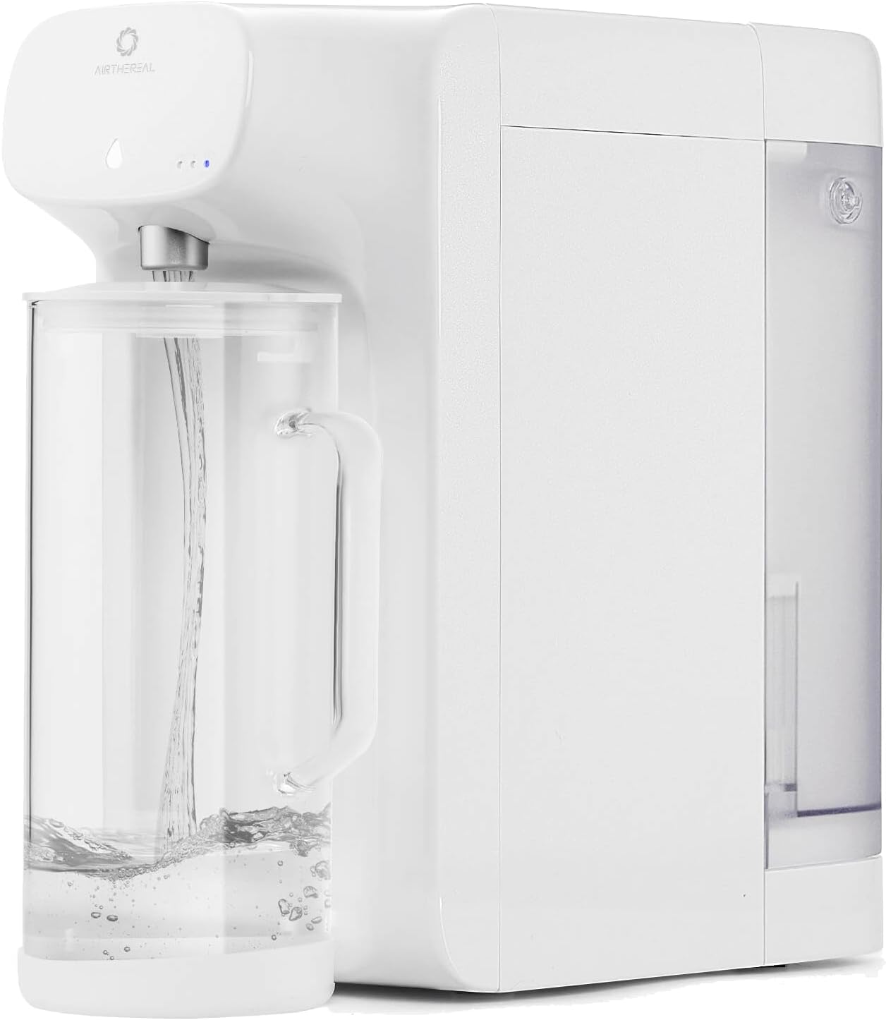 Airthereal Reverse Osmosis Countertop Water Filter with Premium Glass Pitcher - 5 Stage Purification for Safe Drinking, No Installation RO Filtration, Purified Water Dispenser, Pristine Lite3
