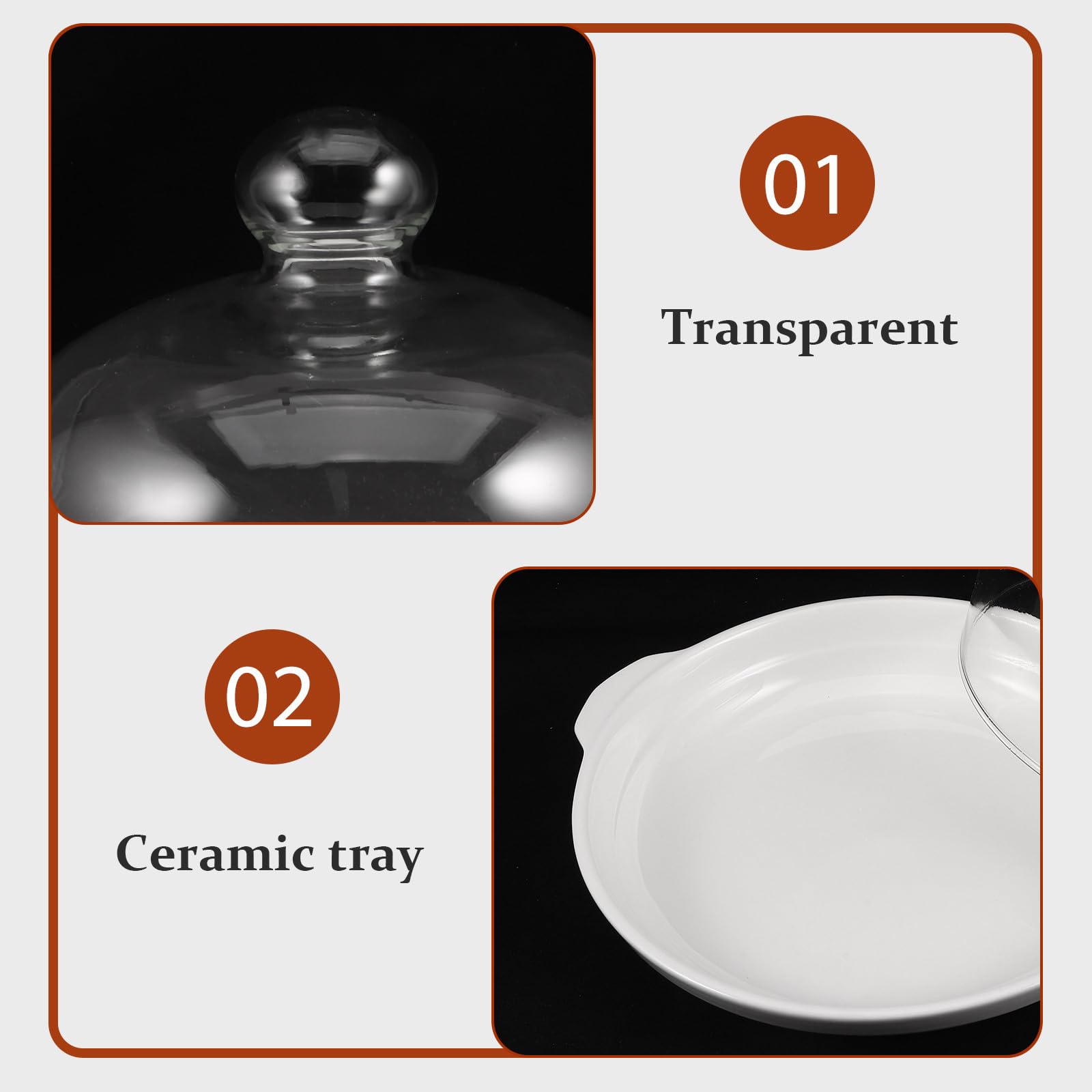 Tapadera para Microondas de Vidrio Transparente para Platos de Cerámica con Protección contra Salpicaduras y Aislamiento Térmico Adecuado para Uso en Cocina Familiar