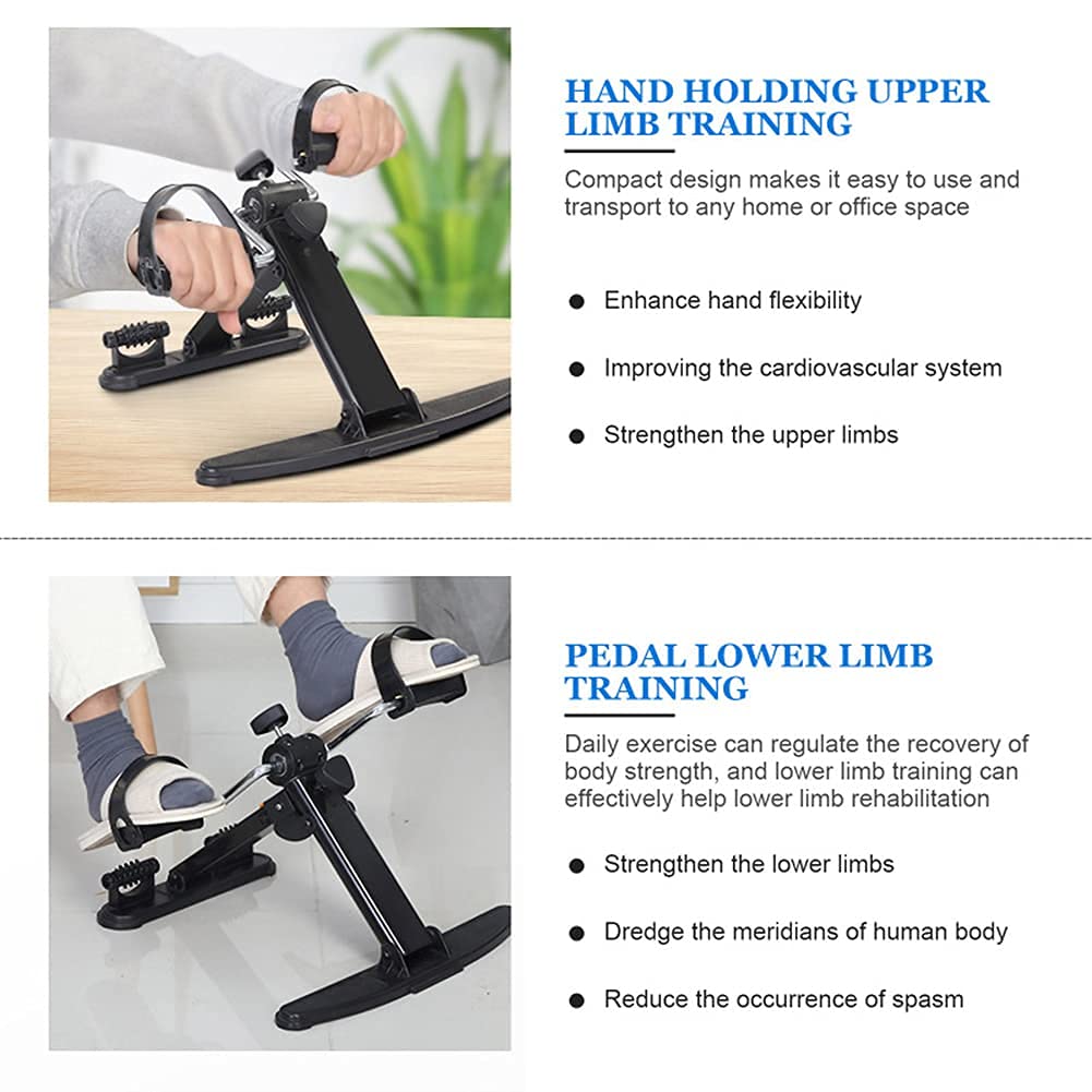 Cyclette, Bicicletta per Il Fitness, Mini Cyclette per Fitness Indoor Tapis roulant per Riabilitazione Verticale Bicicletta per Ciclismo Stepper Leg Pedal Trainer
