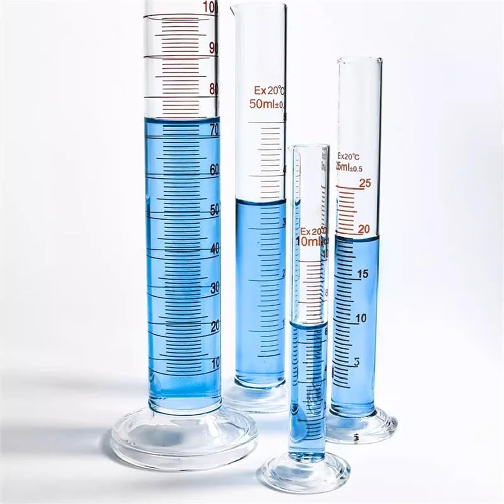 Cristalería de Laboratorio Probeta de vidrio graduada de 50/100/250/500/1000 ml, instrumento de laboratorio(1000ml)