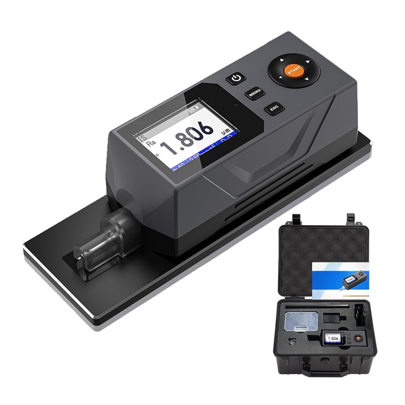 Glossmetro, Rugosimetro Ra Rq Rv Rs Etc 12+ parametri, rugosimetro digitale, durata della batteria di 20 ore, spegnimento automatico, profilometro
