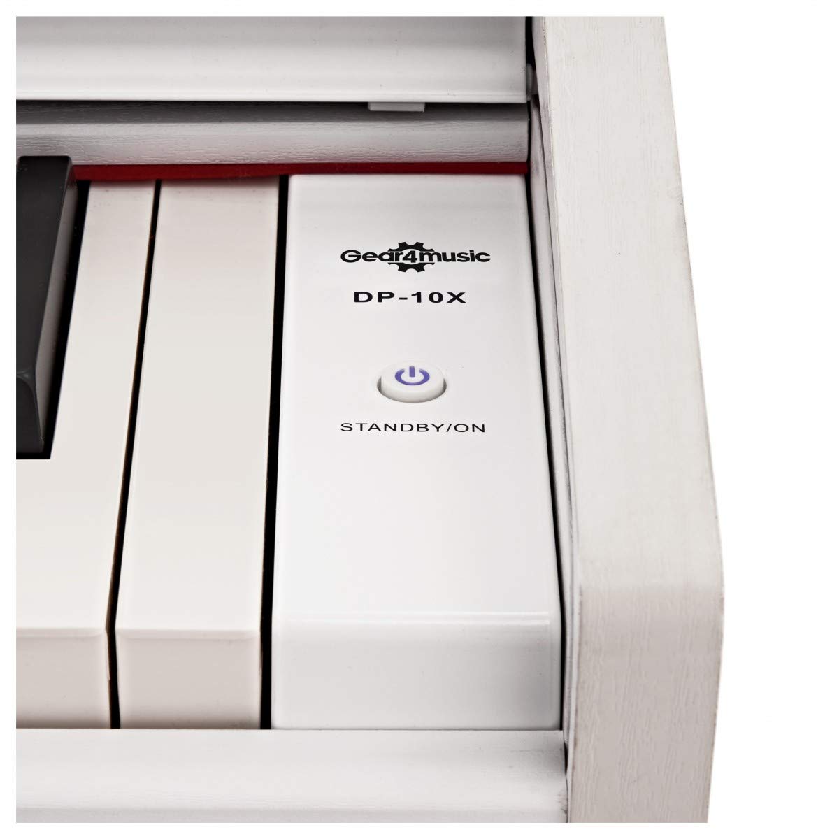 DP-10 X Pianoforte Digitale di Gear4music + Pacchetto Accessori, Bianco | 88 tasti pesati ad azione martelletto, registrazione USB e memoria interna, metronomo e modalità apprendimento