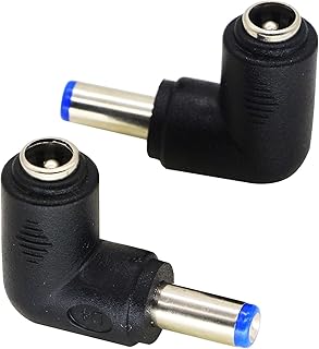 zdyCGTime 90 Degree Angle DC5.5x2.1mm Male to Female Adapter 5 Volt DC Barrel Power Jack Charging Cable Connector for Tablet (DC5.5x2.1mm)(2pack)