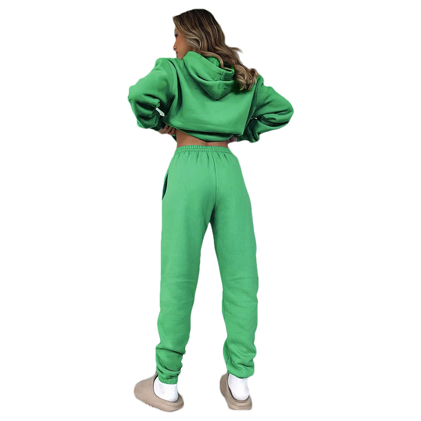 amropi Survêtement Femme Ensemble Chaud Pullover Sweat-Shirt à Capuche et Pantalon Jogging