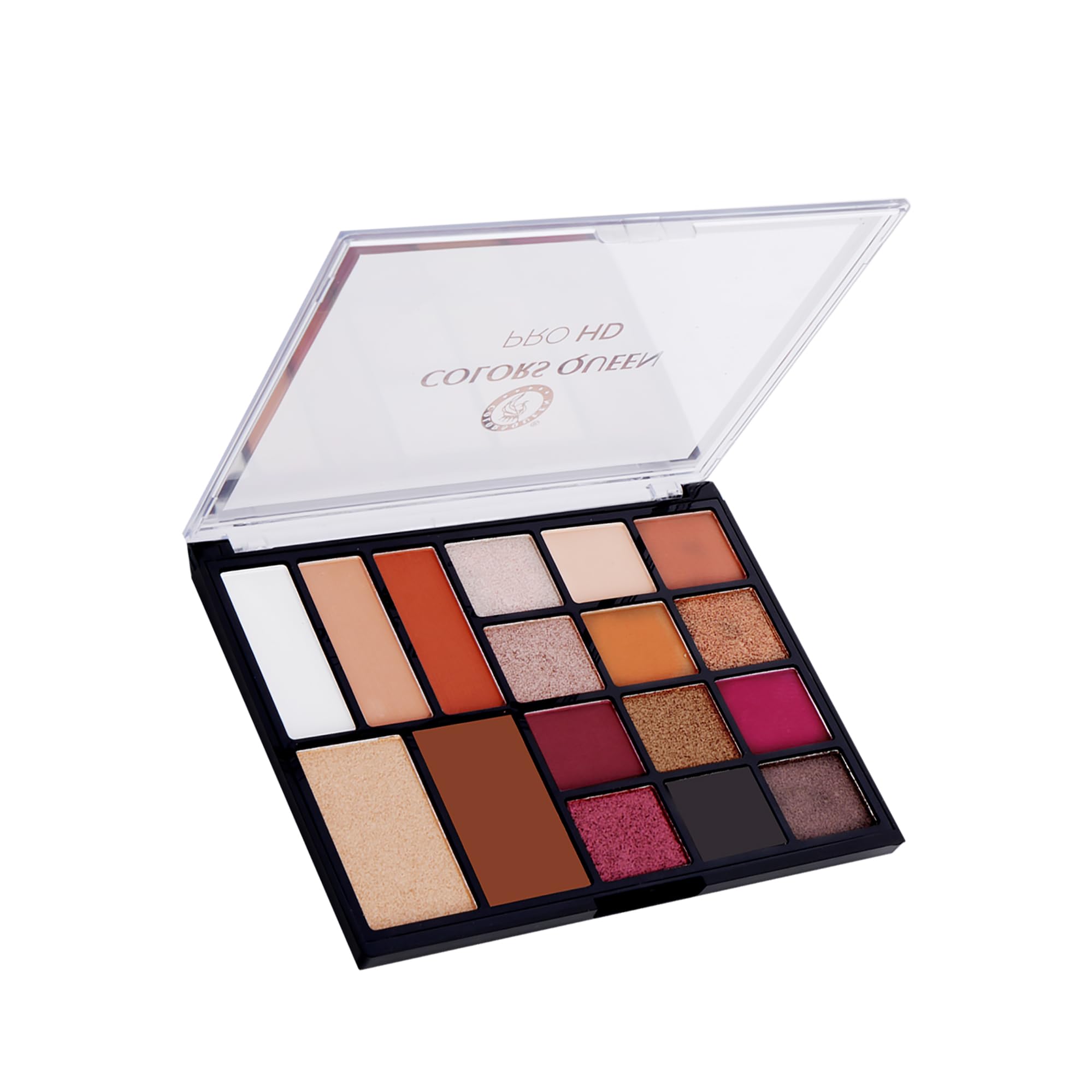 Colors Queen Pro HD Eyeshadow Palette with Contour & Highlighter | 17 Highly Pigmented & Blendable Shades | Matte and Shimmery Eyeshadow Palette for Eye Makeup (Pro HD, Multicolor - 02)-image-24
