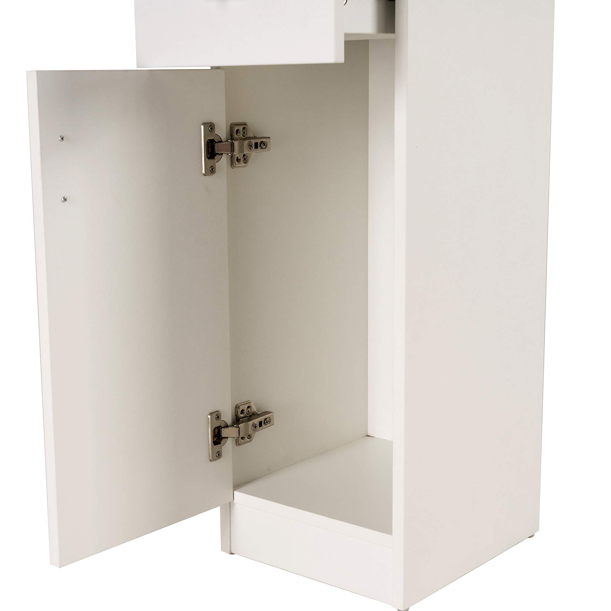 Estación de peluquería de peluquería de montaje en pared con cajón de almacenamiento Salón de belleza Equipo de spa 3036-1 (blanco) 5