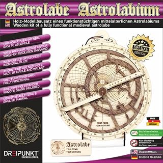 Bausatz Astrolabium Deluxe Edition: Edelholz-Modellbausatz eines Astrolabiums