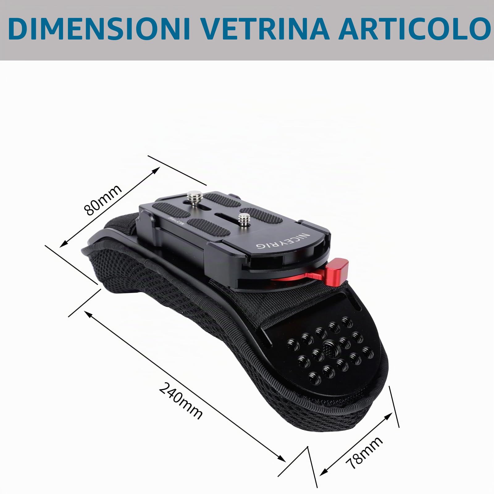 NICEYRIG Kit di supporto a spalla a sgancio rapido per fotocamera, con piastra di base a sgancio rapido per fotocamera DSLR e videocamera, aste da 15 mm, stabilizzatore video per filmmaking