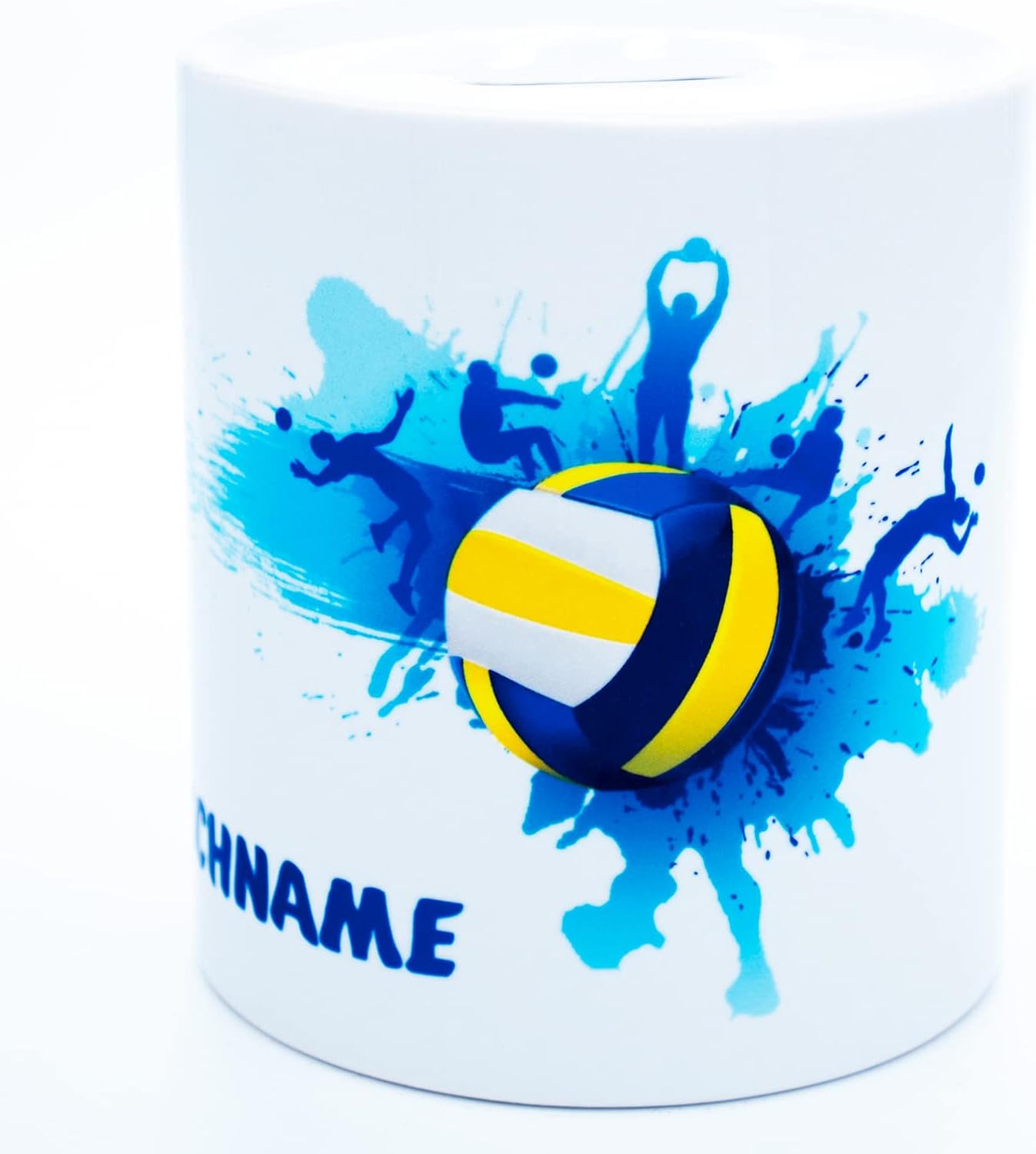 Volleyball Money Box with Name Personalised Piggy Bank Volleyball Gift