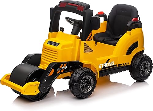 Miniatura 7 de MOLACHI Carretilla elevadora de 12 V, auto con control remoto, carretilla elevadora eléctrica a pilas para niños, horquilla y palets elevables,