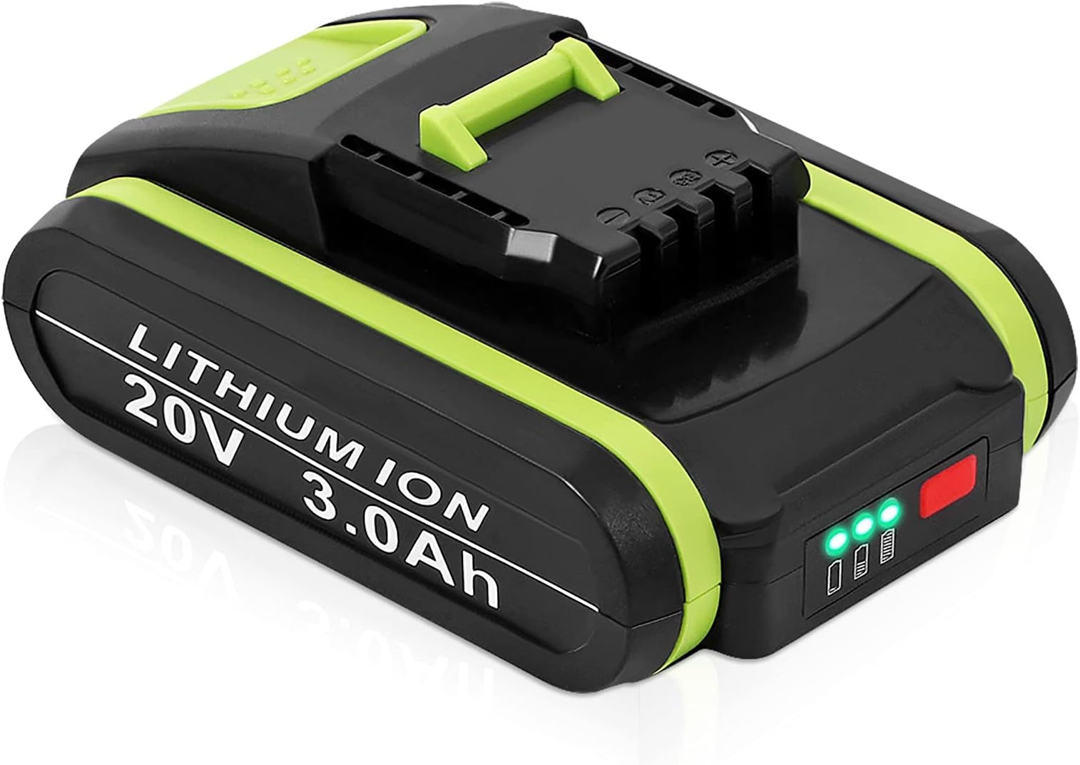 TenHutt 20V 3000mAh Replacement Battery for Worx WA3551 WA3551.1 WA3553 WA3553.2 WA3641 Lithium-ion Battery