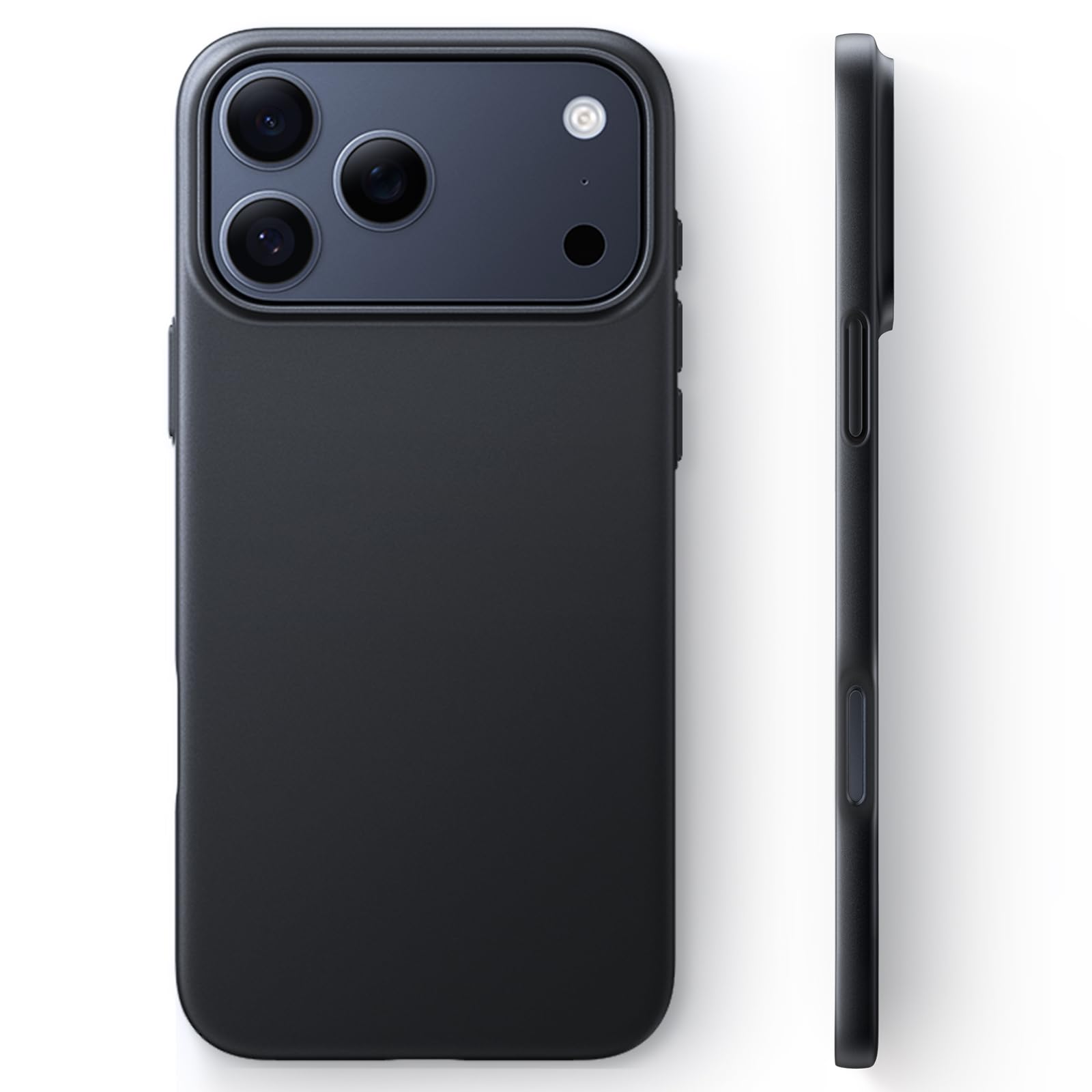 TORRAS iPhone 17 Pro 用 ケース【超薄型・極軽量】 裸機のような持ち心地 マット仕上げ 日本製PC ベルベットのような感触 指紋防止 擦り傷防止 防汚仕様 Magsafe非対応 ワイヤレス充電対応 「OriginFit」 6.3インチ (スペースブラック)