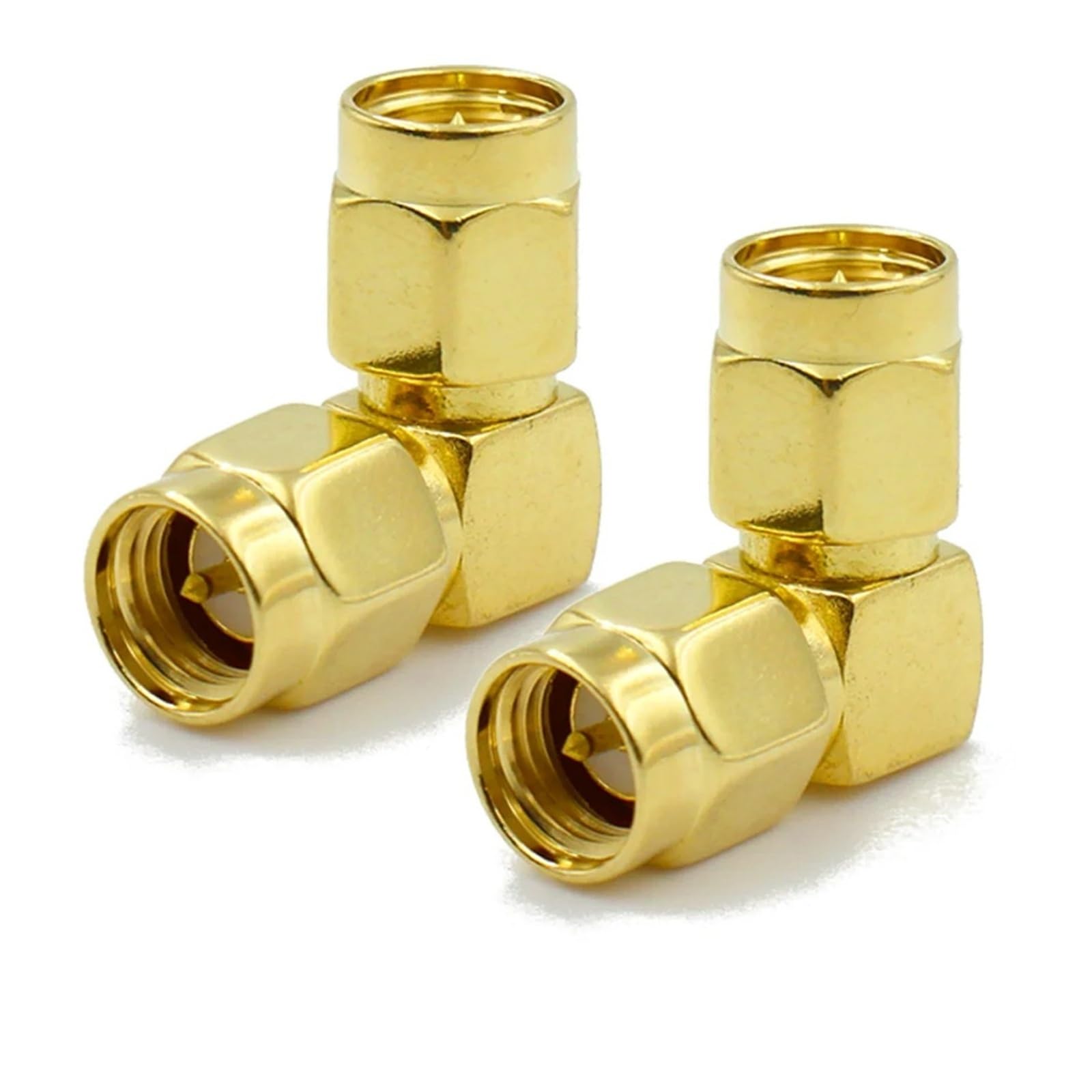 Adaptateur coaxial SMA mâle vers SMA mâle à angle droit de 90 degrés 50 Ohm pour antenne WiFi de drone FPV (type 1, 1 pièce)