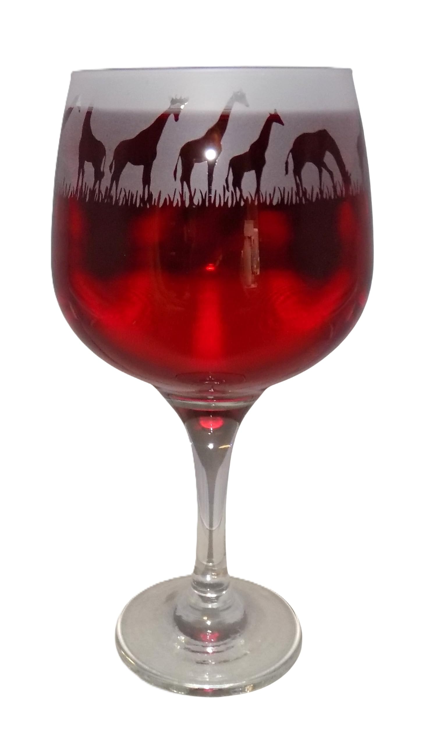 Giraffe Hand Etched Gin Glass