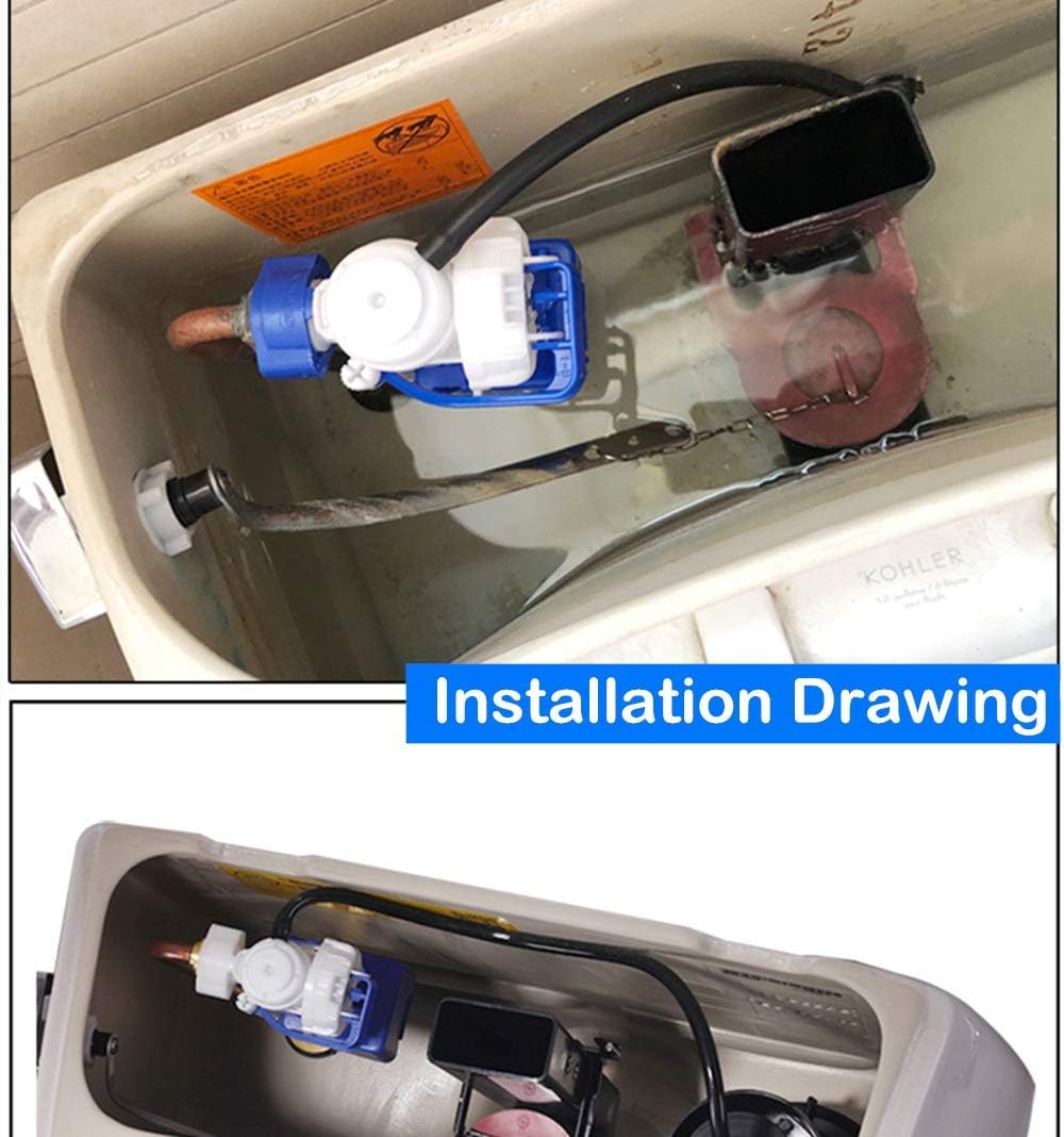 Toilet Fill Valve Assembly Replacement Valve Kit Silent Fill Valve Compatible with Kohler 1007488 Fill Valve