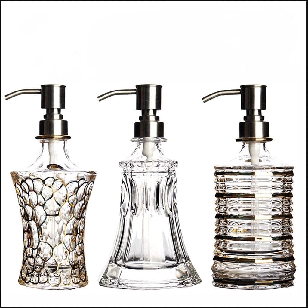 Clear Soap Dispenser Multipurpose Glass Lotion Bottle Home Soap Pump Dispenser with Pump for Bath and Bathroom