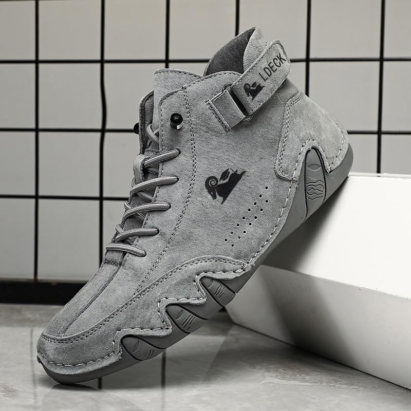Handgemaakte suède hoge laarzen in Italië, Beck Shoes Casual lichtgewicht waterdichte sneakers voor heren, blotevoetenschoenen voor heren voor