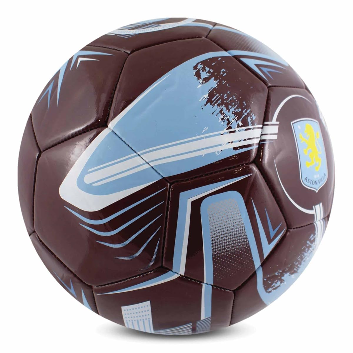 Hy-Pro Offiziell lizenzierter Aston Villa F.C. Fußball, Größe 5, Turbinen-Design, Aston Villa, Merchandise, Training, Match, Sammlerstück für Kinder und Erwachsene