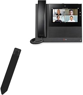 BoxWave Stylus Pouch Compatible with Poly CCX 700 - Stylus PortaPouch, Stylus Holder Carrier Portable Self-Adhesive for Poly CCX 700 - Jet Black