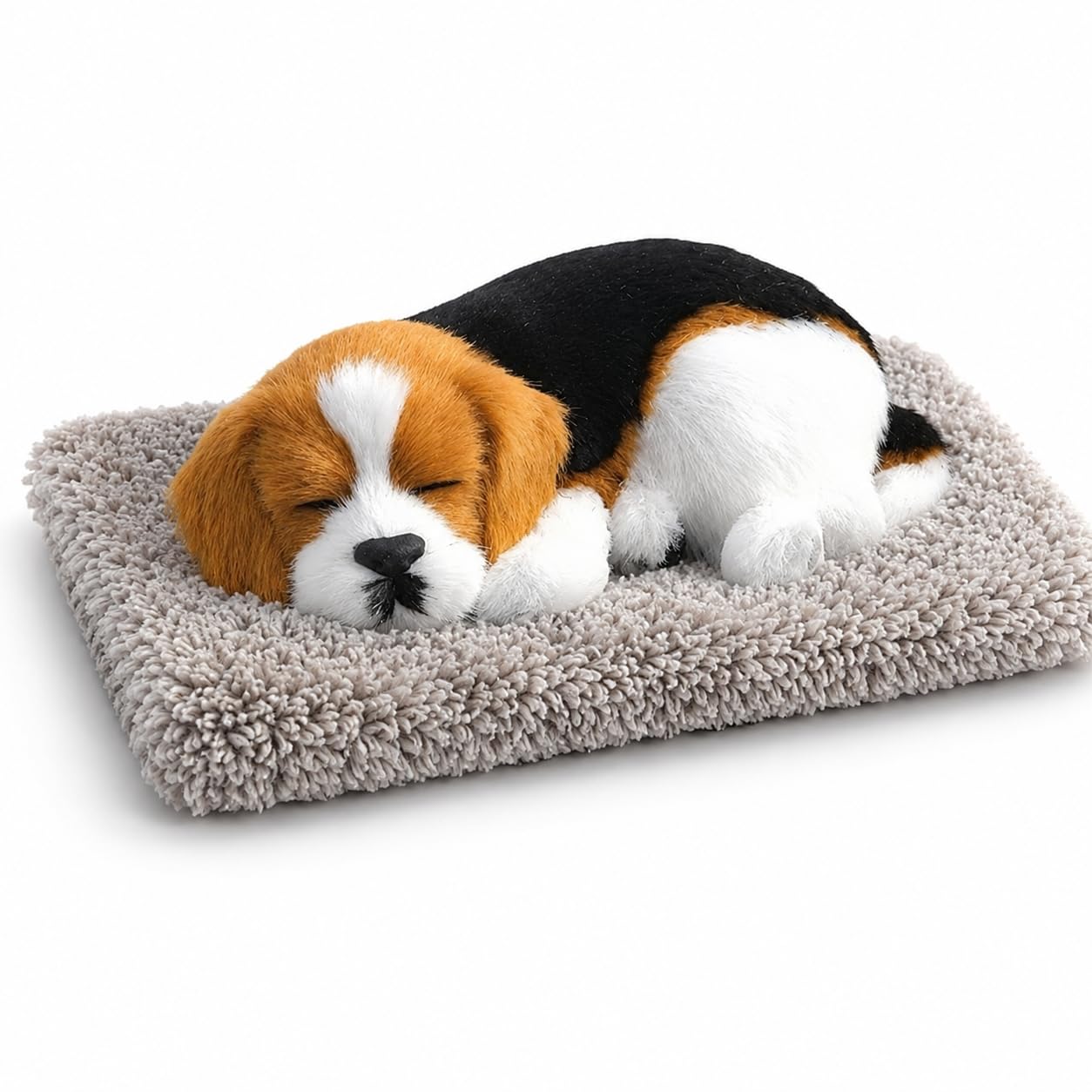 Nurmantras Sleeping Dog Dashboard Toy, ABS Mini Ornament with Carpet Base, Car Interior Decoration, Home Decor Gift Accessory-image-45