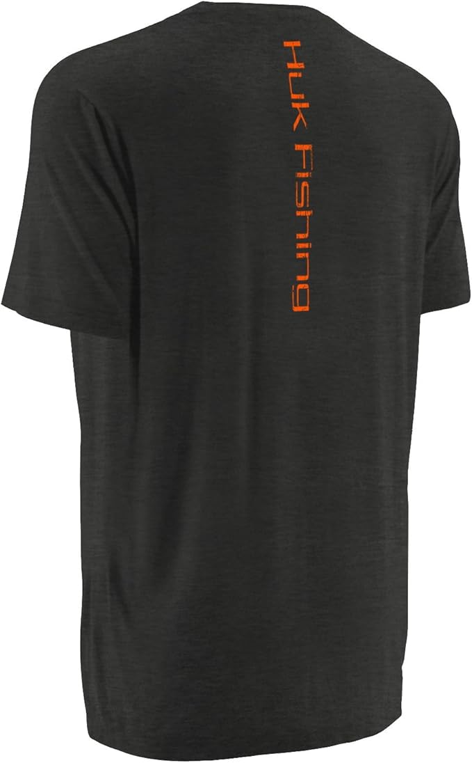 HUK Camiseta Redfish Para Hombre, Carolina Azul Jaspeado
