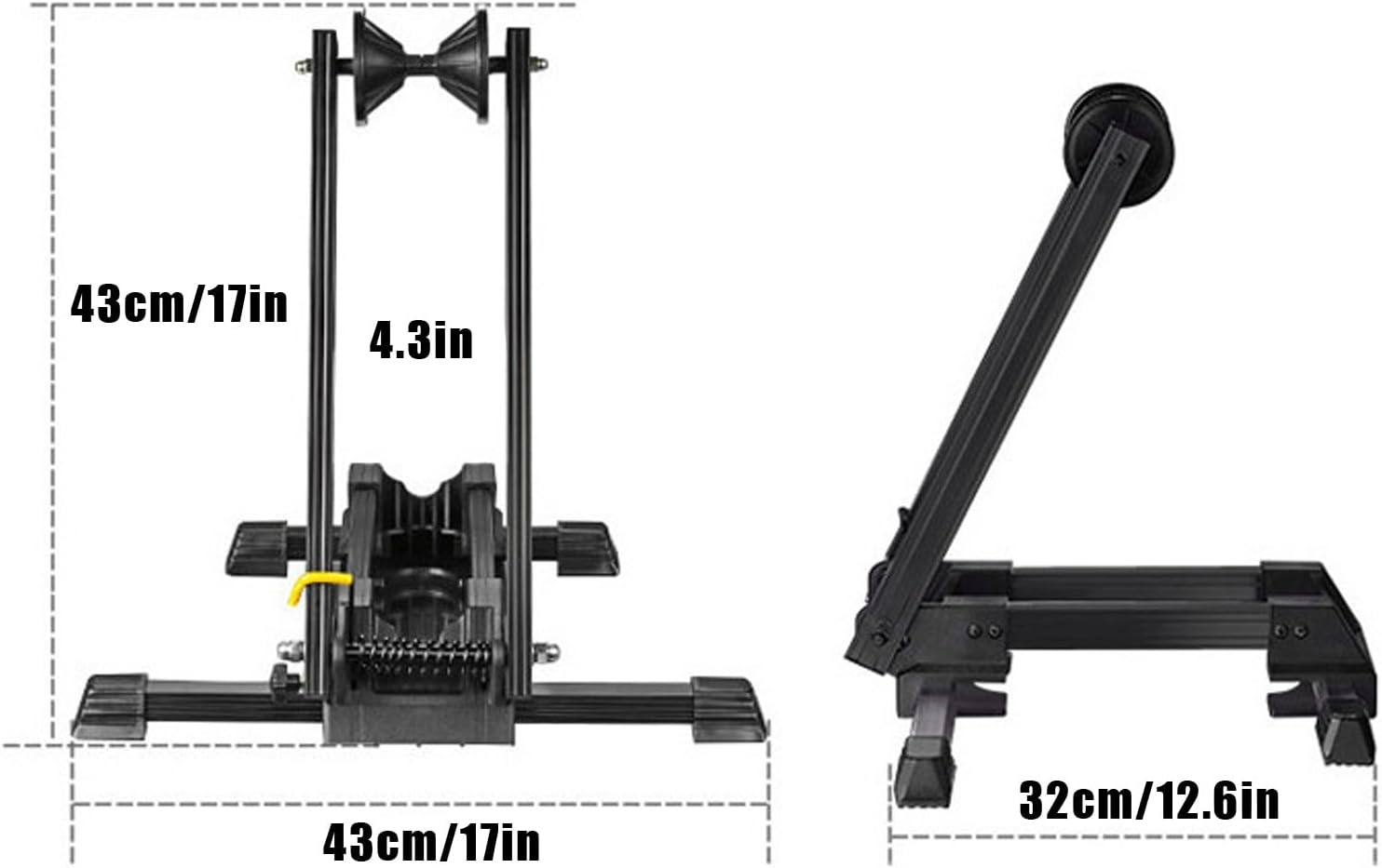 Foldable Bicycle Storage Stand, Bike Floor Parking Rack Wheel Holder, for Front and Rear Wheel Parking Rack Stand