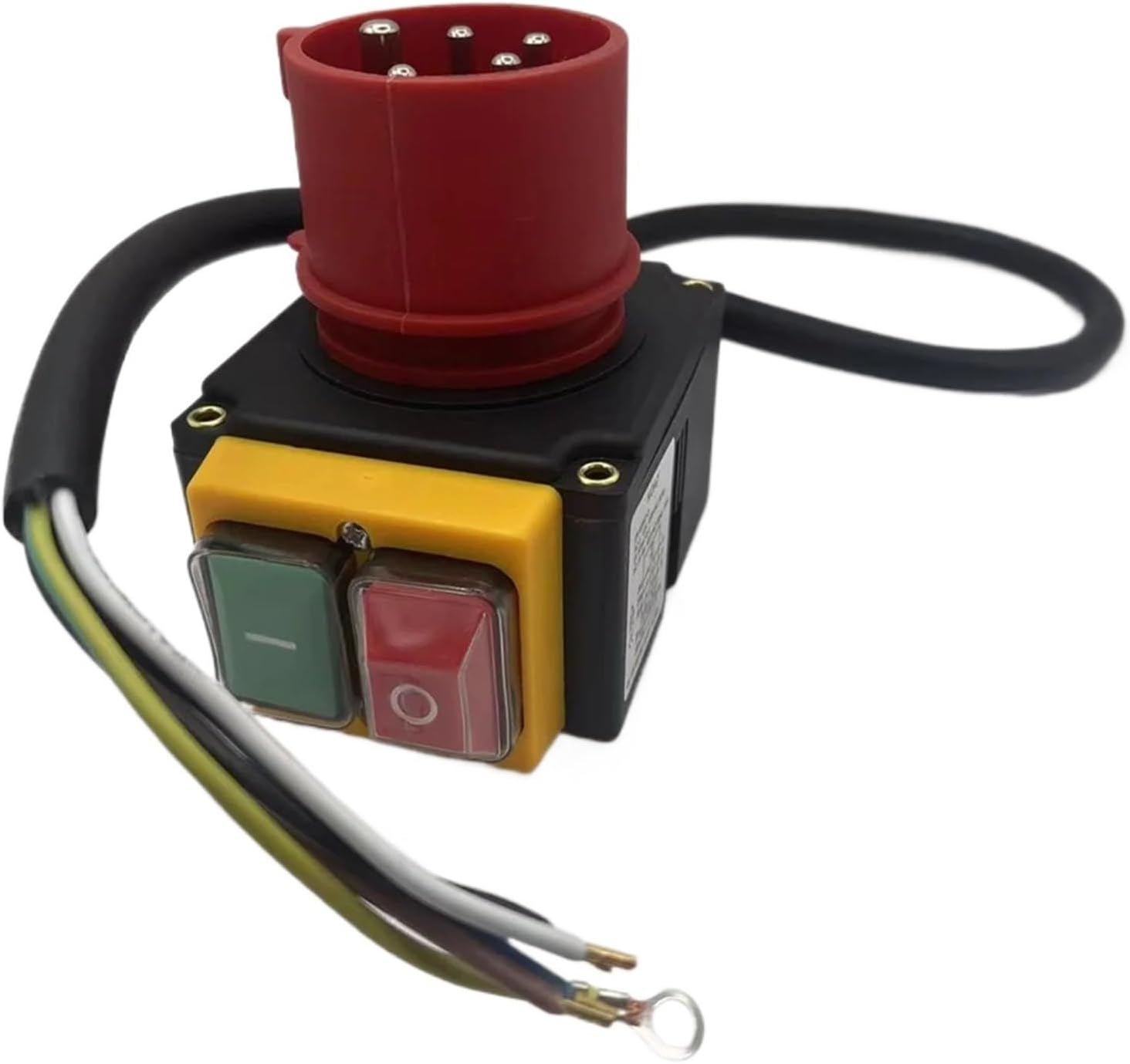 KOA7 Device Switch Machine Switch 380/400V 3 Phases with Cable and Phase Inverter Compatible with Wood Splitter