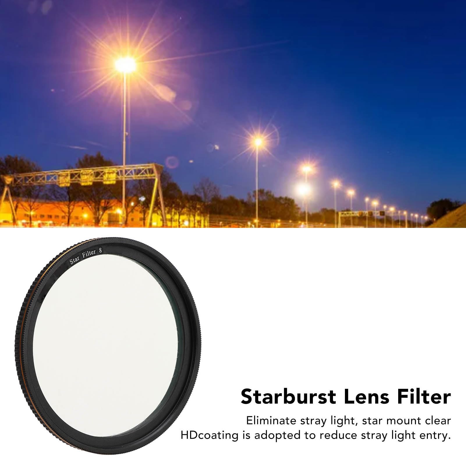 Filtre étoile Magnétique 52 Mm – Effet Starburst 8 Branches – Verre Optique HD Multicouche – Pour Objectif Photo