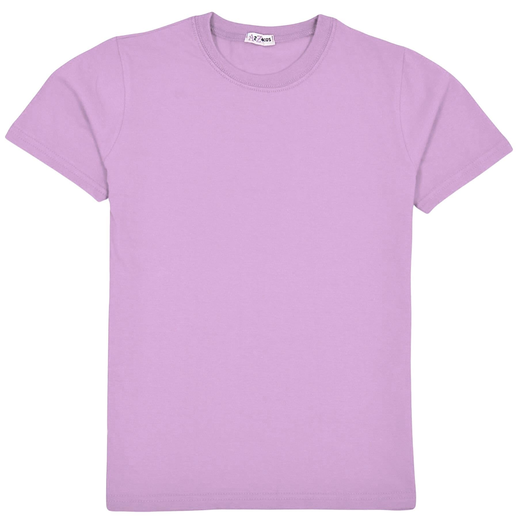 A2z 4 Kids Boys Lilac Cotton T-Shirt Plain - Pl T Shirt 11-12