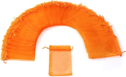 Miniatura 102 de Dealglad 100pcs Drawstring Organza bolsas de joyería caramelo para fiestas, casamientos, regalos Negro