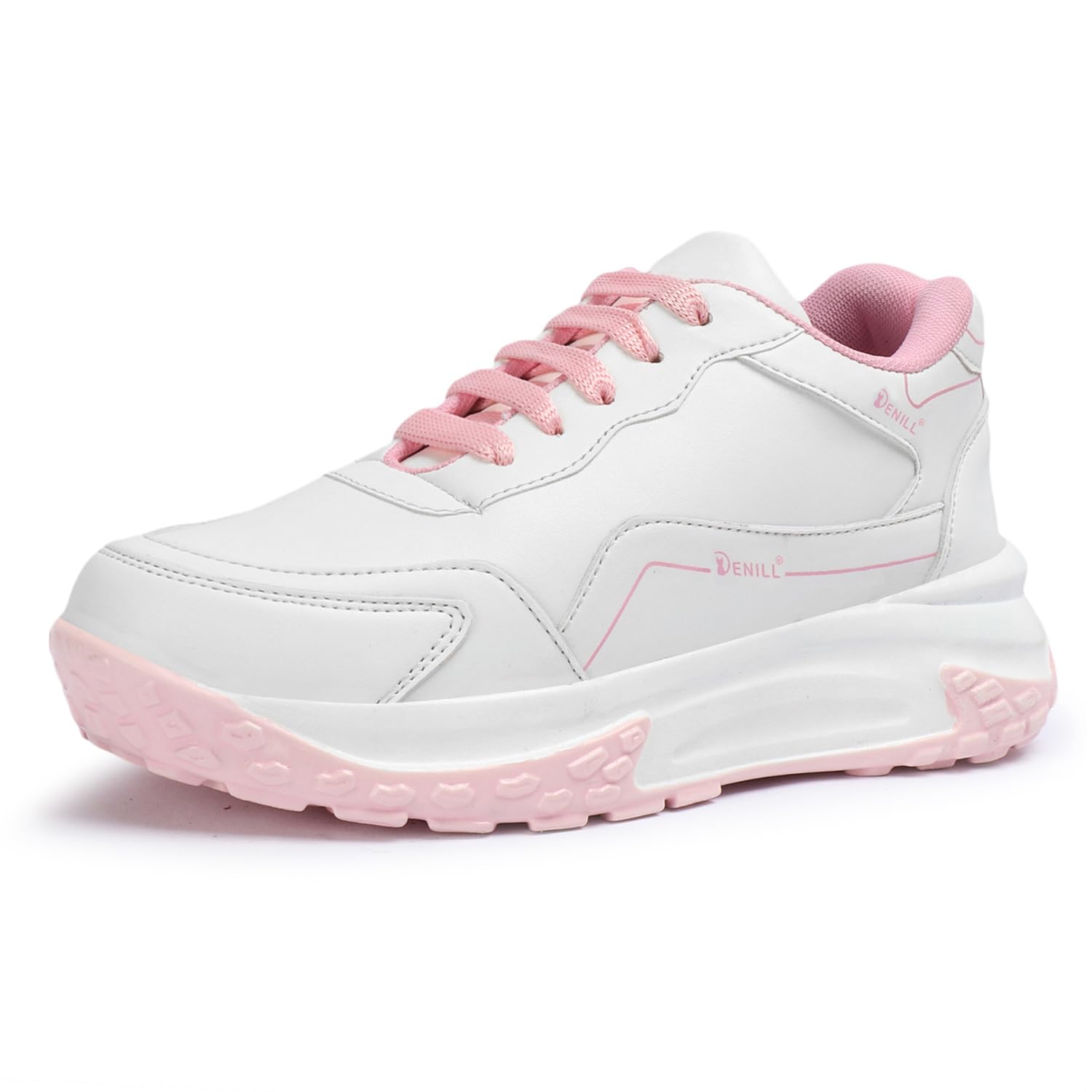 Denill Comfotable Lightweight Casual Lace-Up Letest Design Sneaker for Women/Girls (Pink) UK -6 (B0D41FGLD8) Amazon Price History, Amazon Price Tracker