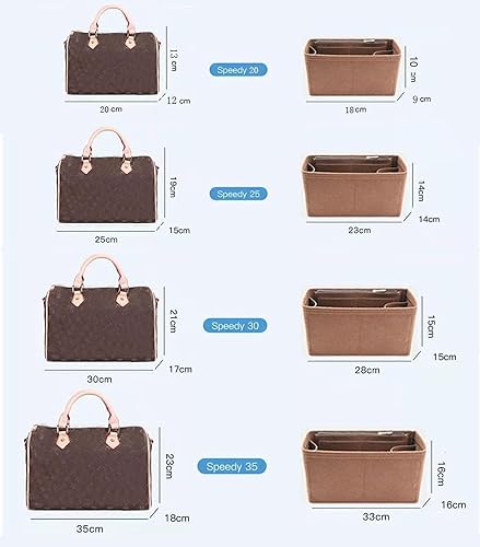 Miniatura 2 de Insertos de bolso para Lv Speedy 35 Organizador Inserto, para bolsa de monograma, inserto protector de bolso y protector de bolsa de mano, inserto