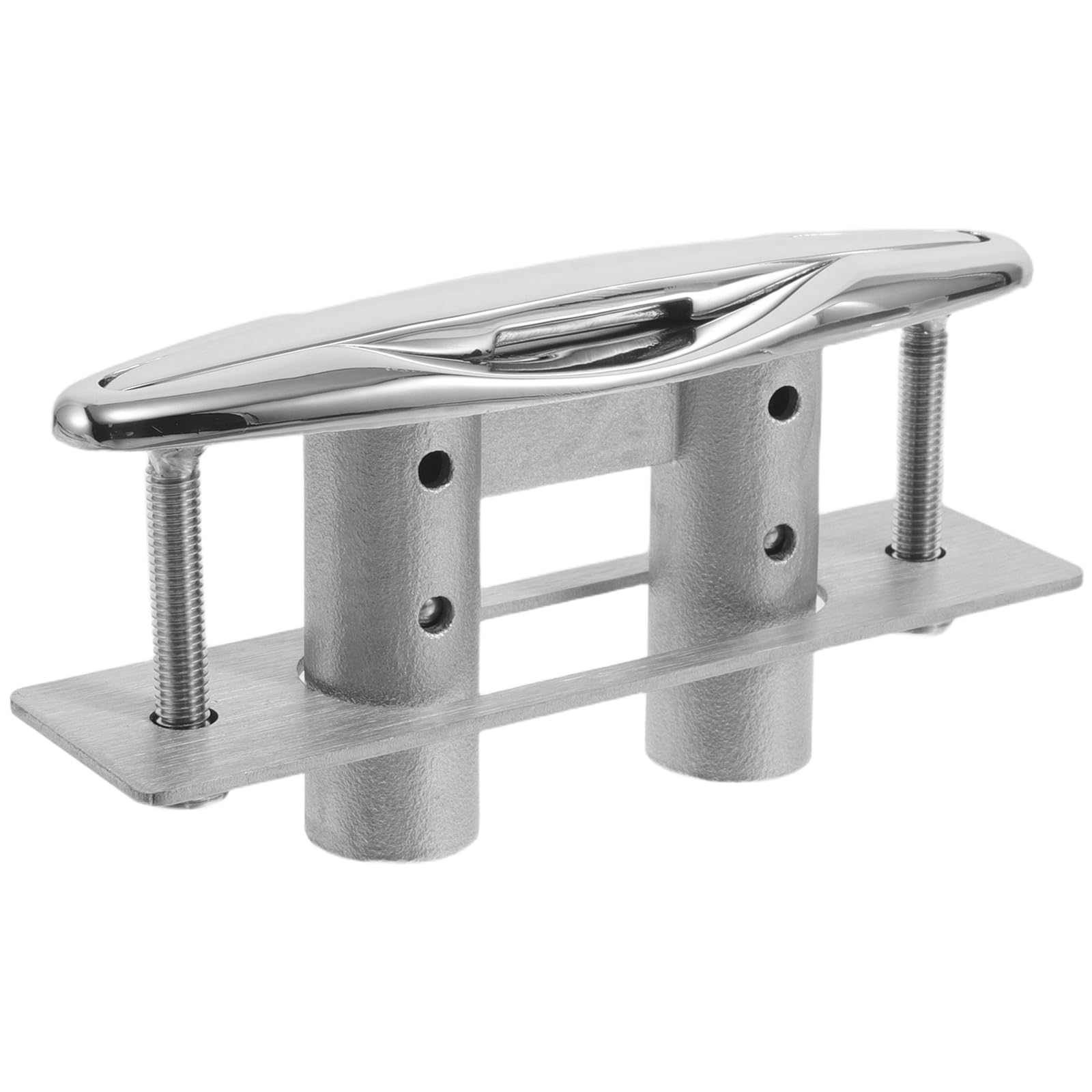 Milisten Cornamusa de Cuerda Retráctil de Acero Inoxidable de 5 Pulgadas Placa de Soporte para Amarre Seguro en , Kayaks y Equipos Marinos, Adecuado para Navegación y Paseo en Barco