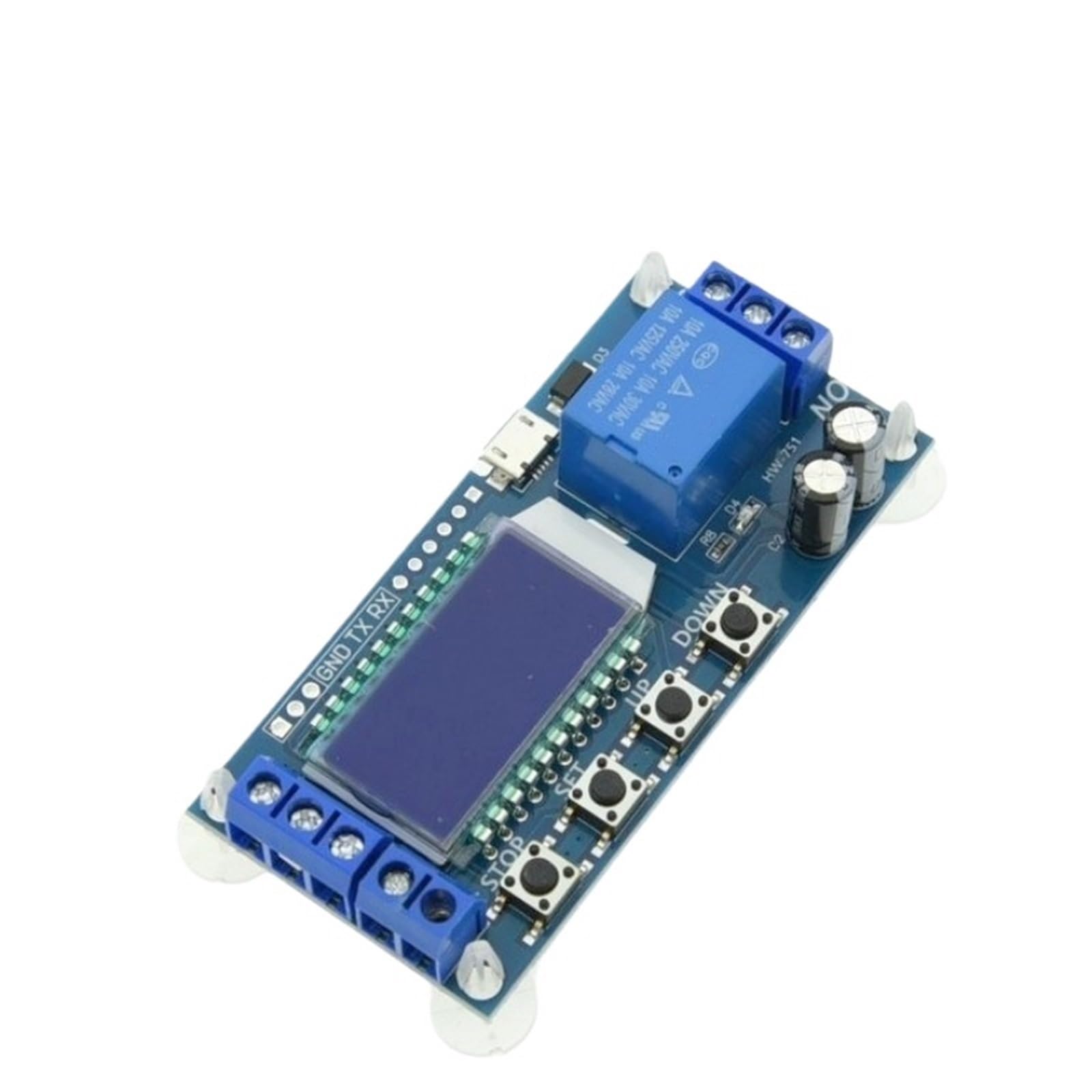 Module de relais XY-LJ02 avec minuterie LCD pour éviter la surchauffe 6-30V