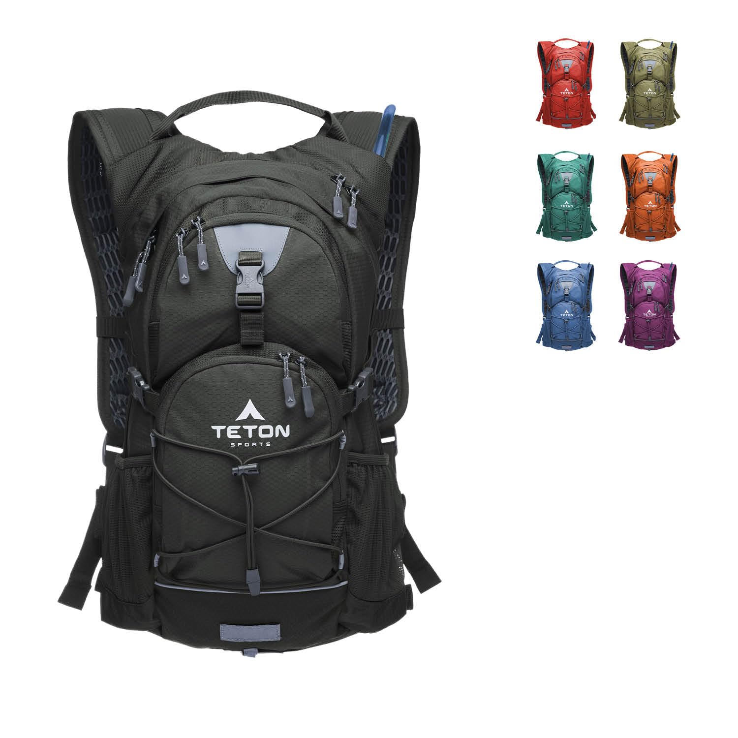 Teton Oasis/Trailrunner Hydration Backpack – Lightweight Water Pack with 2L/3L Bladder for Hiking, Running, Cycling, Biking – 2L/18L/22L Sizes – Sewn-in Rain Cover – Fits Men and Women