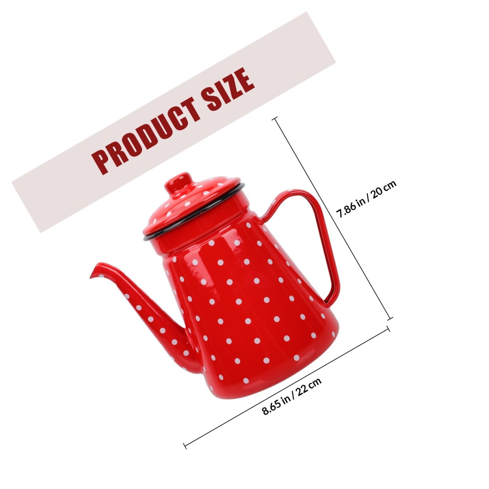 Tetera Esmaltada de Café 1.5l Vertido Controlado para Cocina