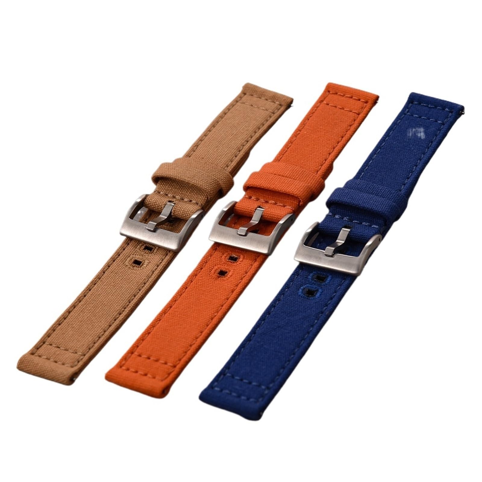 HuanJ Bracelets de montre en toile à dégagement rapide 20 mm 22, bracelets nylon brossé avec boucle, compatibles les montres connectées et autres accessoires
