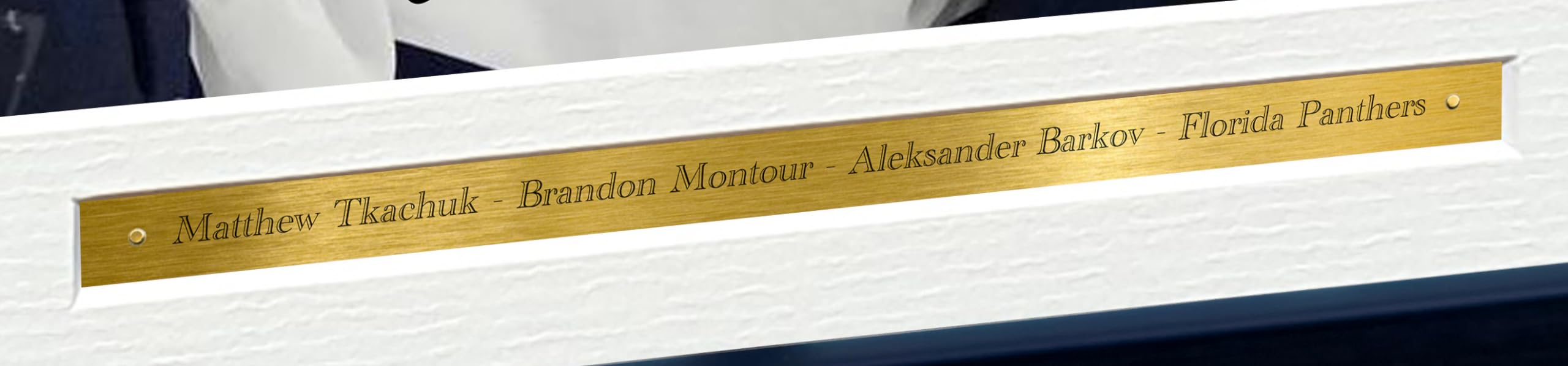 Kitbags & Lockers 12x8 A4 Matthew Tkachuk Brandon Montour Aleksander Barkov Florida Panthers NHL Autographed Signed Signature Photo Photograph Picture Frame Ice Hockey Poster Gift, Black