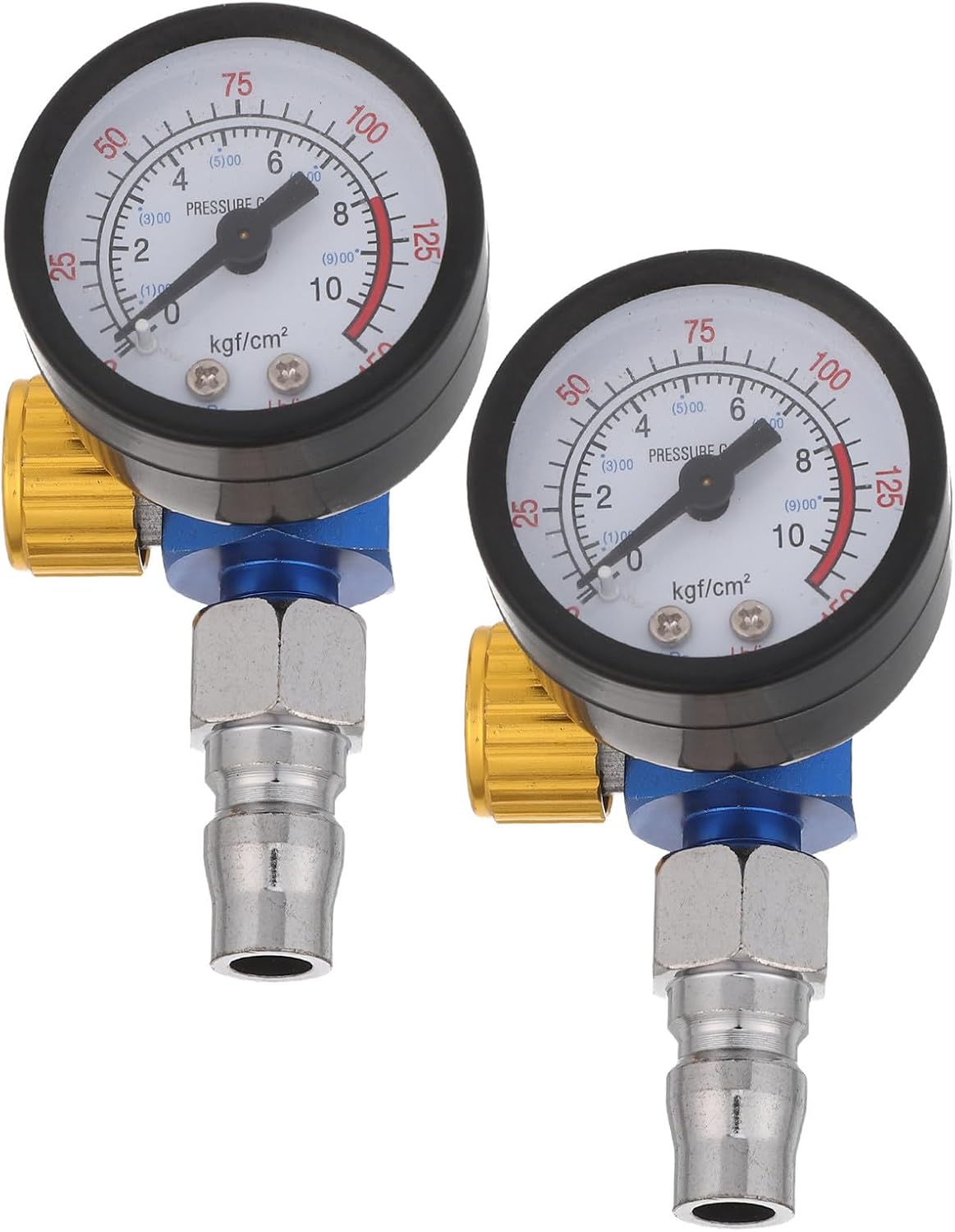 Air Pressure Regulator 2pcs for Spray Guns with Gauge and Air Tools | Zinc Alloy and Plastic Build, Pressure Monitoring, Precise Regulation, Moisture Separation for Crafts and Automotive Use